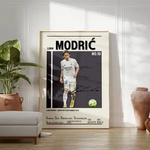 Luka Modric Football Poster | The Perfect Poster for Every Football Fan - POSTER NO FRAME