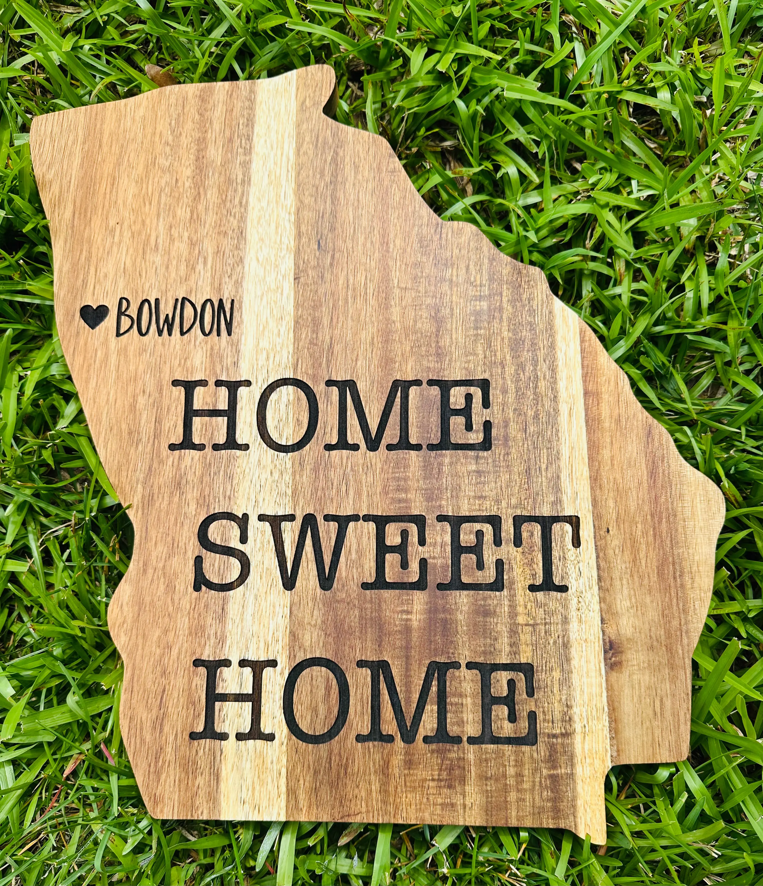 Wooden Cutting Board - Personalized Georgia State-Shaped, Engraved Kitchen Chopping Board for Home Use, Wooden Chopping Boards