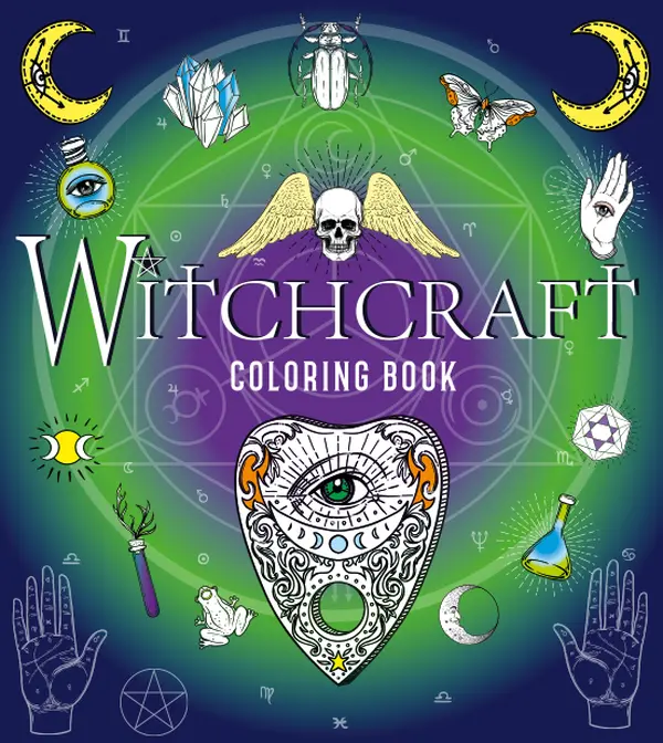 Witchcraft Themed Adult Coloring Book - Standard Size, 128 Hand-Drawn Bleed-Free Pages with Potions, Cauldrons, Enchanting Landscapes, Symbols, Magical Elements, Spells, Crystal Balls for Relaxation & Creativity Enthusiasts