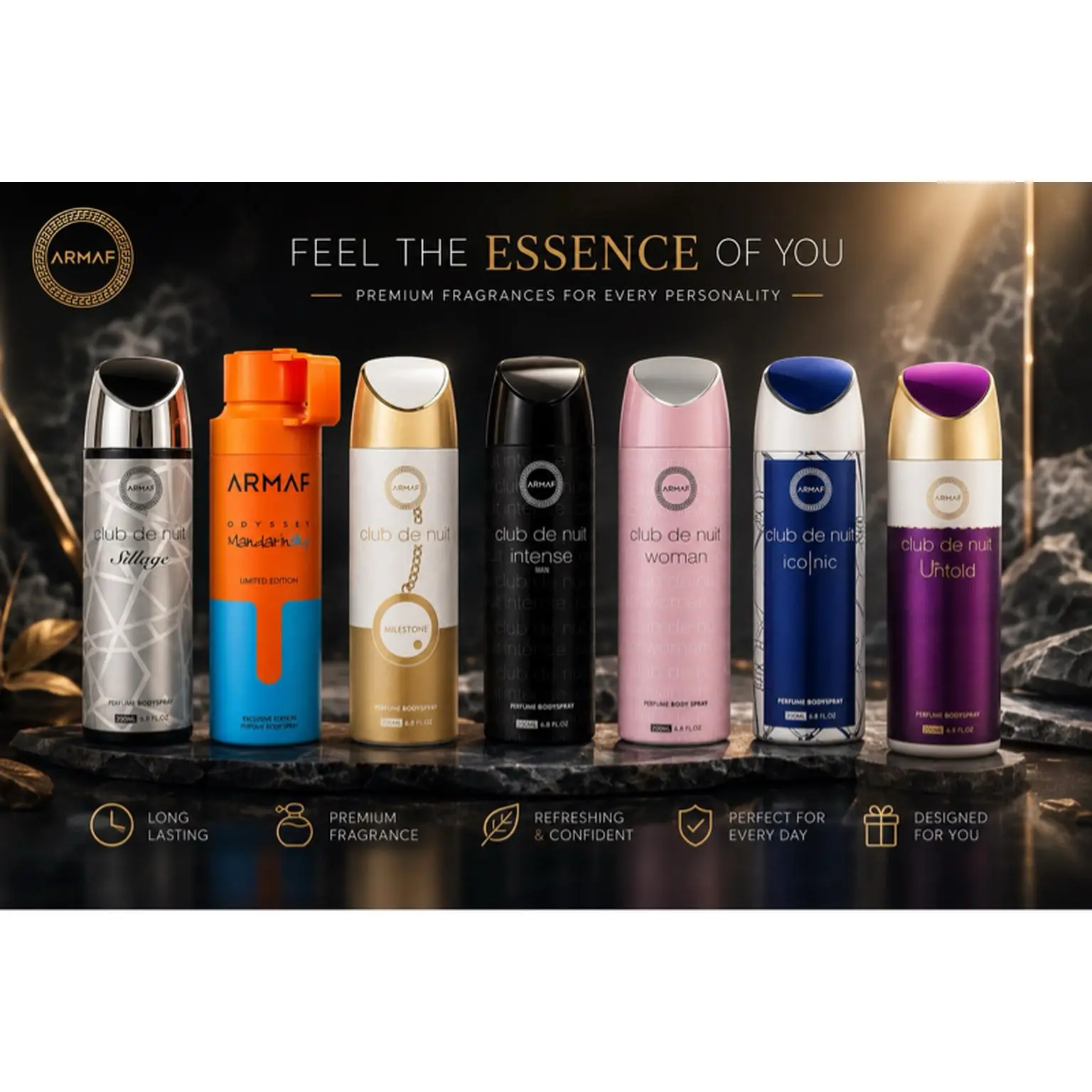 Deodorant Spray - Long Lasting Premium Fragrance for Every Personality - Perfect for Daily Use - Refreshing & Confident