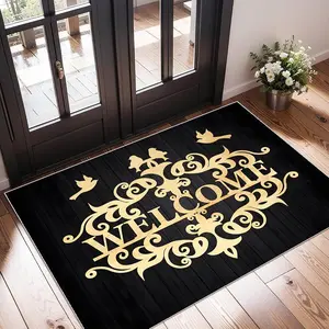 Welcome Letter Pattern Door Mat, Non-slip Floor Mat, Decorative Carpet for Home Living Room Bedroom, Home Decor, Decorative Rug