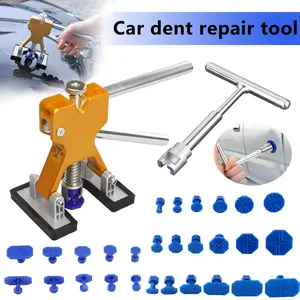 Car Dent Repair Kit with Suction Puller, Manual Gold Puller & T-Shaped Short Puller & Multi-Size Spacer, Manual Repair Tool for Repairing Minor Dent Damage on Automotive Bodies, Car Dent Remover