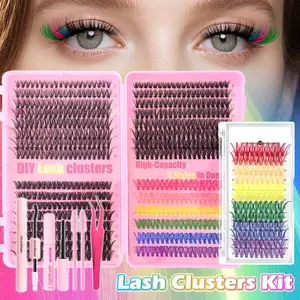 DIY Lash Extension Set Featuring 30D 40D 50D Styles CyberLash 3-in-1 Cluster Kit Fluffy Eyelashes Cluster | Cat Eye Drama, Foxy Lift, Anime Pop Looks | Reusable, Easy to Apply, Comfortable | Summer Makeup, Back to School Ready