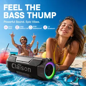Portable Bluetooth Speaker, IPX6 Waterproof, 360° Surround Sound, 3600mAh Battery, RGB Ambient Light, Bluetooth 5.3, Shockproof for Camping, Gaming & Home Party, Ideal Holiday & Birthday Gift for Men & Women, Works with iOS & Android #