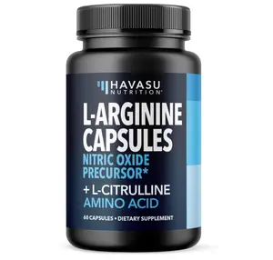 L-Arginine Capsules with L-Citrulline - Nitric Oxide Supplement - L Arginine and L Citrulline Blend - 60 Count - Vegan, Non-GMO Capsules for Performance, Endurance and Muscle Support - 1 Month Supply