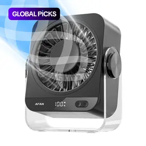 Rechargeable USB Desk Fan, Portable Electric Table Desktop Air Circulator Fans, Small but Powerful with Five Wind Speeds 130° Adjustable Tilt for Cooling Home Dorm Office Bedroom Bathroom Kitchen, USB Charging Fan #GLOBAL PICKS