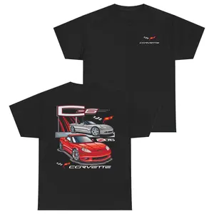 C6 Chevrolet Corvette 2 Sided T-Shirt, Chevy Racing Z06 ZR1 Tee, Car Fan Shirt, Motorsports Themed Apparel