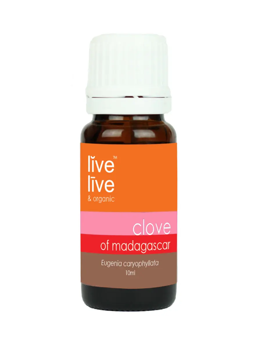 clove of madagascar essential oil, 10ml, live organic