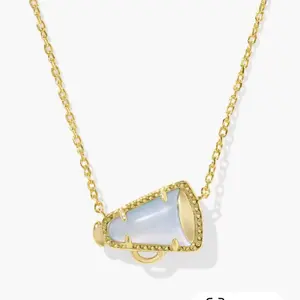 Cheer gold necklace with box and bag