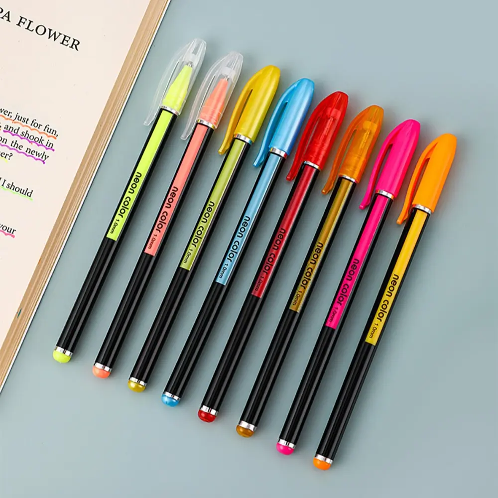 12/18/24 Color Flash Gel Pen Set, Highlighter Fluorescent Pens, Student Notebook DIY, Back-To-School, Easter Gift, New Stationery, Art Markers, Doodle Markers