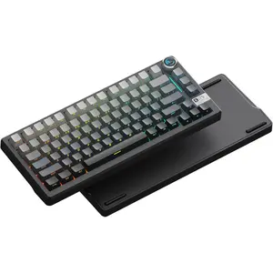 SOLAKAKA KI75  Mechanical Keyboard,  Gaming Keyboard 75%, Hot-swappable, Side-Printed PBT Keycaps, 2.4GHz/BT5.0/USB-C RGB Backlit Creamy Keyboards with Knob for PC/Laptop/