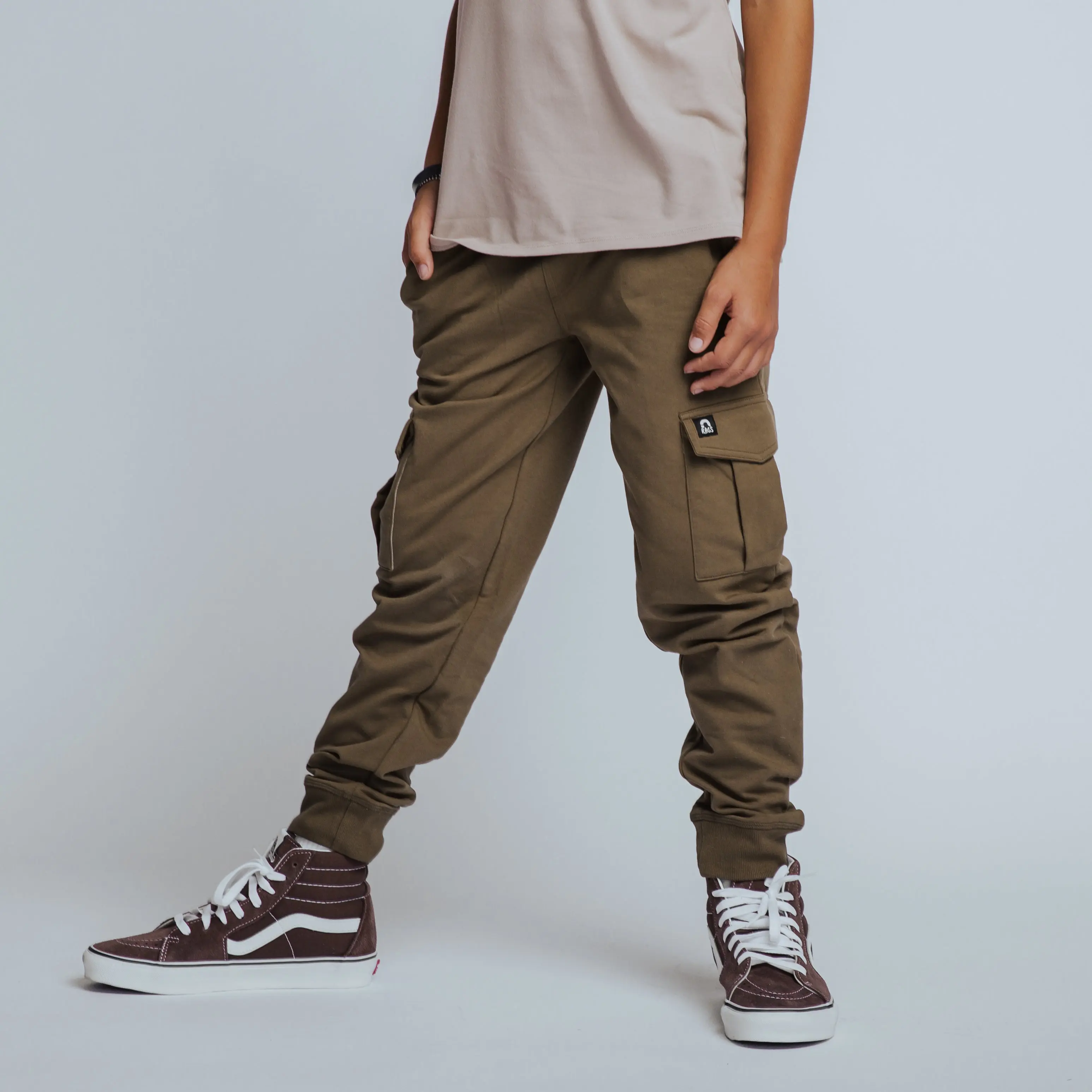 Kids' Relaxed Fit Cargo Joggers in Olive Green, Casual Athletic Streetwear for Sport and Outdoor Play, Sizes 2T-12Y, Casual Athletic Joggers, Street Fashion Jogger