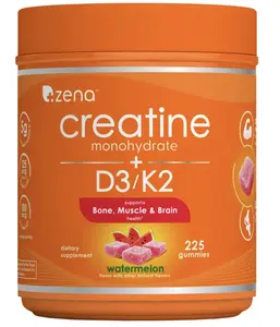 Zena Nutrition Creatine Gummies with D3 & K2, Creatine Monohydrate