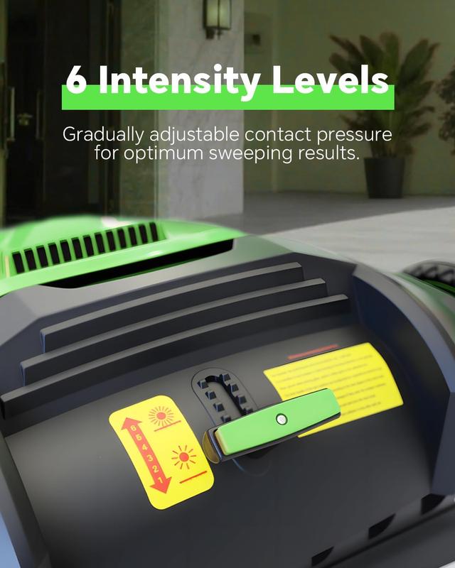 41" Walk-Behind Hand Push Floor Sweeper, 15-Gal Large Capacity, Folding Handle, 46000 SqFt/Hour, Ideal for Large Area Cleaning in Stores, Farms, Stable, Indoor & Outdoor Use