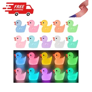 70 Pcs Luminous Tiny Ducks Mini Resin Ducks