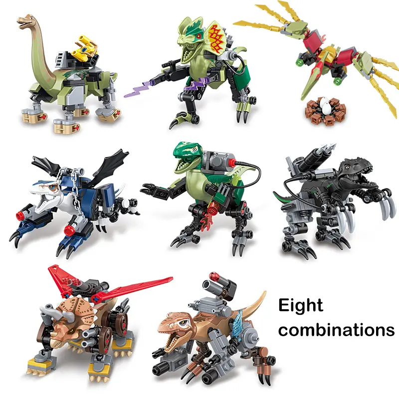 819pcs Dinosaur Building Blocks Set, Multi-Jointed Moveable Dinosaurs, Jurassic World Toy, Large Party Gift, Kids Christmas & Halloween Present
