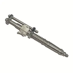 EDC Outdoor Portable Pen Stress Relief Spring Retractable Pen Zhongshan Style Replaceable Ballpoint Pen Refill Handmade Metal Pen Machine Gun Pen Creative Mechanical Slide Pen Outdoor Writing Tool Fashion Business Pen Creative Handmade Gift