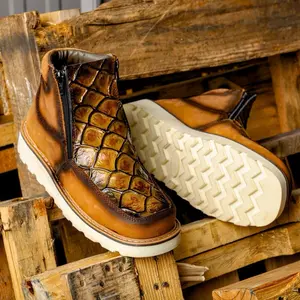 Honey Fish Cowboy Shoes With Ultra Light Sole