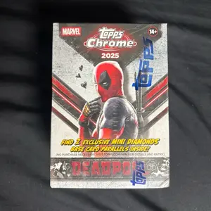 Topps Marvel Chrome 2025 Deadpool Box - Find 2 Exclusive Mini Diamonds Base Card Parallels Inside - 14+