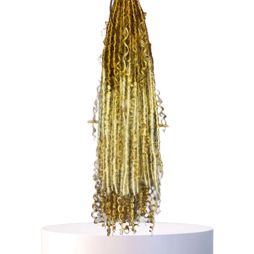 Trinity Locs with Human Hair and 32 inch Length