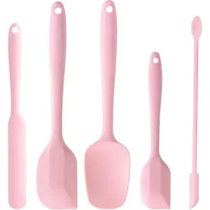 5 count   Spatula Set, Heat Resistant Rubber Spatulas Set,  Kitchen Utensils Set Dishwasher Safe for Nonstick Cookware Baking Cooking