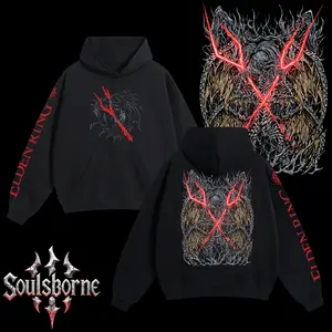 [Soulsborne Style] Vintage Grim Style Lichdragon Fortissax 2.0 - Elden Ring Unisex Hoodie, Soulsborne Gaming Apparel, Game Shirt, Video Game Clothes, Boy Merch, Gift For Him, Gift For Her, Soulslike Streetwear