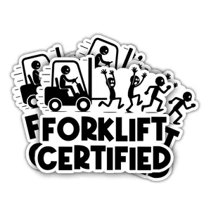 Forklift Operator Gift Sticker – Funny Warehouse Worker Vinyl Decal for Hard Hat, Laptop, Truck, Water Bottle Y1M