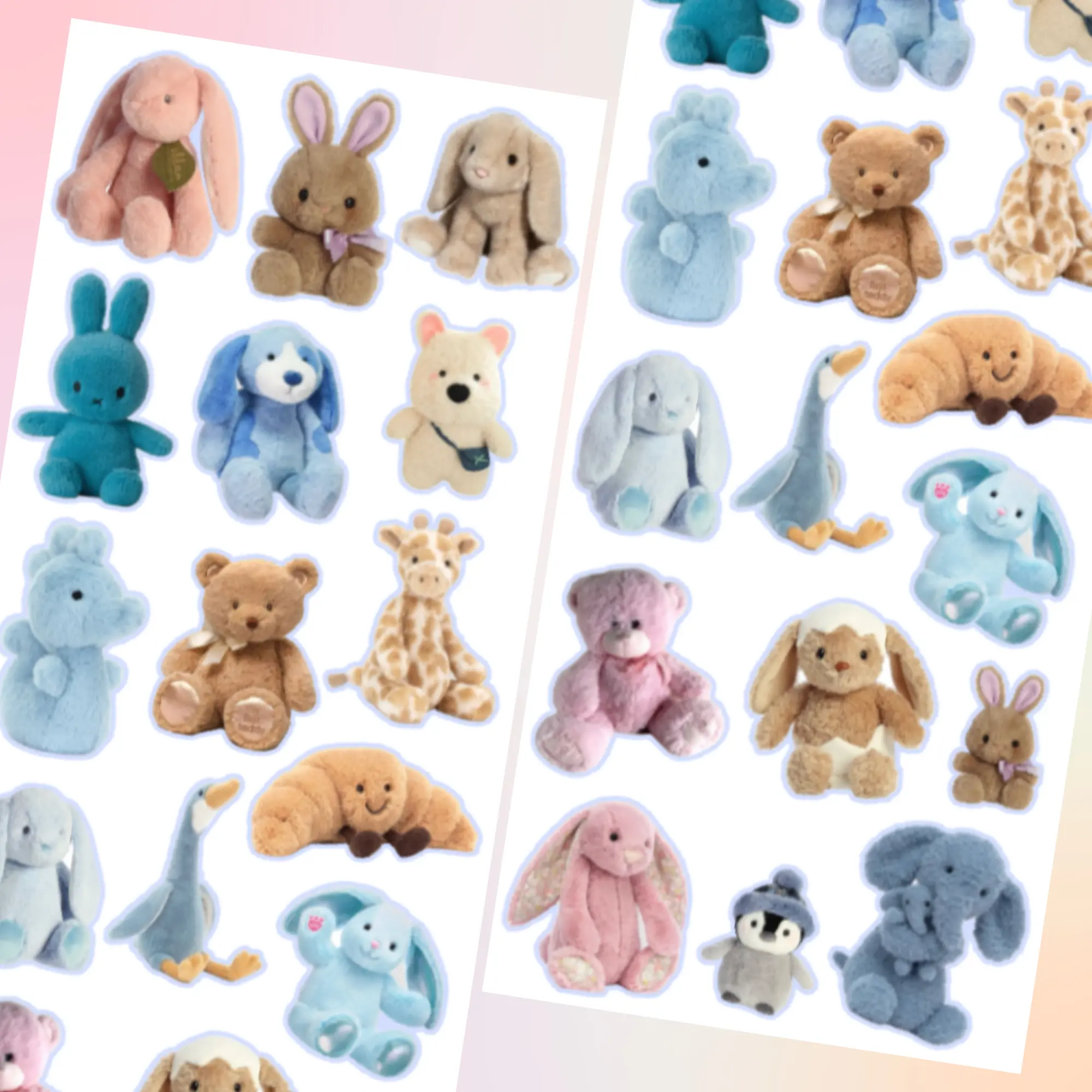 Kawaii Plushies Stickers Decor Decorative