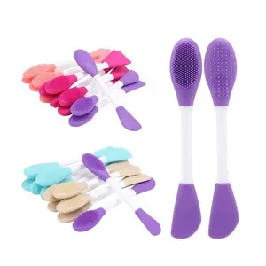 CHRISTMAS GIFT  20 PCS Silicone Face Mask Applicator & Facial Scrubber Set - 2-in-1 Double-Sided Manual Face Cleansing Brush Tool for Deep Pore Cleaning Gentle Exfoliation Blackhead Removal & Skincare Mask Application