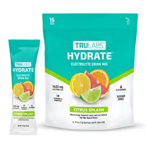 TruLabs Hydrate (Sugar-Free) | Clean 1422mg Electrolyte Stick Packs  | 19 Vitamins & Minerals - Various flavours
