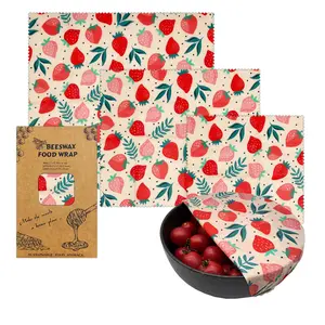 Beeswax Wrap Set – Reusable Food Wraps, Eco-Friendly Alternative to Plastic Wrap