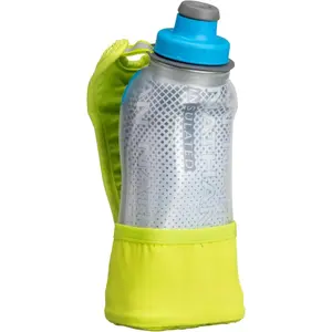 Running Handheld Water Bottle Adjustable No-Grip Quick Squeeze Lite Hand Strap. Reflective Hydration