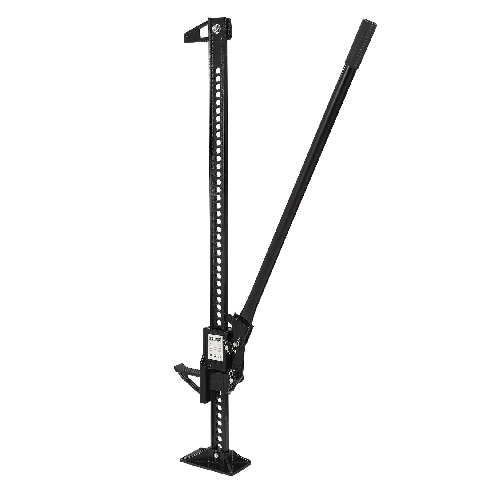 Heavy Duty Farm Jack 3 Ton (6600Lbs) Capacity - 48" High Lift Steel Off-Road Lift - Ratcheting Utility Jack for Tractor, Truck, SUV & Bumper Lift, Black