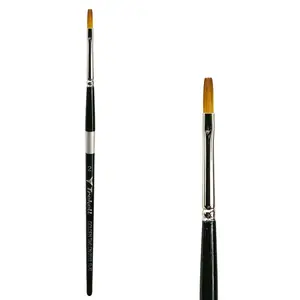 Trekell Golden Taklon Short Handle Artist Brush -  Size #2 Flat