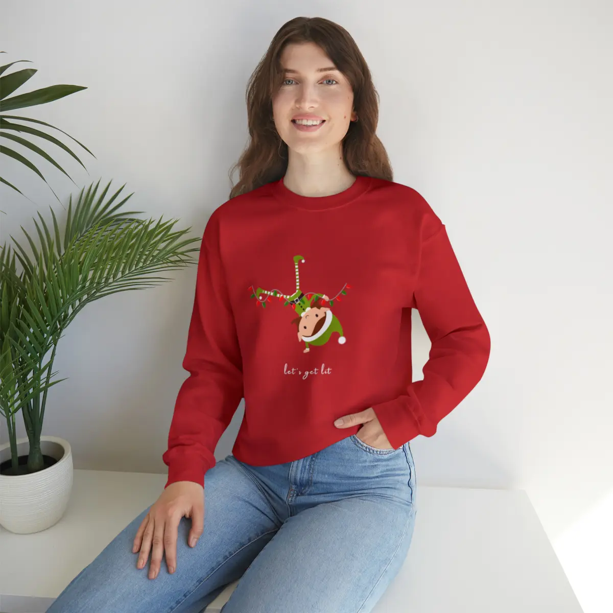Christmas Lights Sweater, Women's Sweater, Holiday Sweaters For Women, Winter Sweatshirt, Christmas Gifts, Christmas Crewneck, Cute Sweater