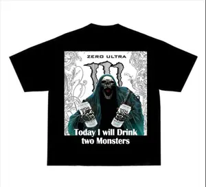 Today I'll drink 2 monsters White monster t-shirt, Fun summer t-shirts, funny summer t-shirts, T-shirt white monster