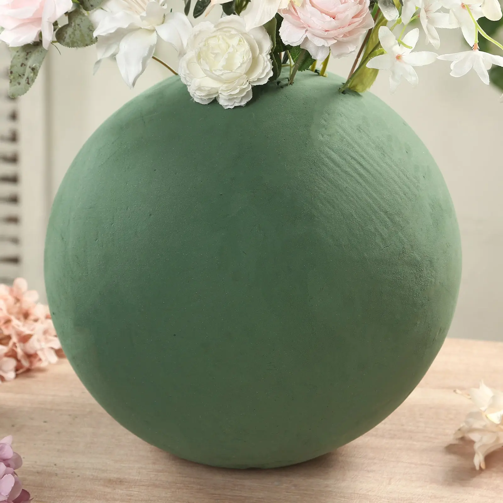 14" Smooth Styrofoam Ball, DIY Craft Embellishments, Floral Craft Supply for Flower Arrangements, Holds Floral Picks & Heavy-Stemmed Naturals, Floral Arrangement