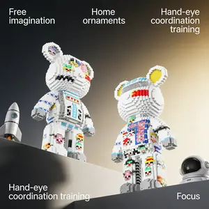 Creative Astronaut Bear Building Block Model Set, 1184pcs, Original Authentic, New 2026 Design, Perfect Gift, DIY Craft Decor