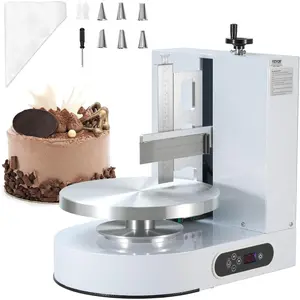 VEVOR Cake Decorating Machine, Cake Cream Spreading Coating Smearing Machine, Low Noise Cake Frosting Machine, Turntable with Adjustable Scraper, for 4 to 12 Cake, 25-320RPM Rotating Speed, PinkVEVOR Super Brand Day