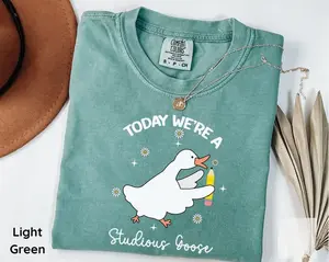 Funny Teacher State Testing Goose Shirt, Test Day Comfort Colors T-shirt, Testing Coordinator Tee, Off To Actively Monitor Shirt Funny Teacher Goose Tee For Unisex, Full Colors