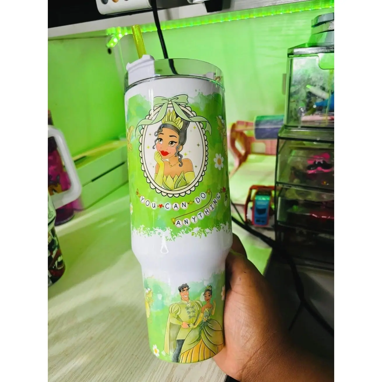 You can do anything princess Tiana 40oz tumbler