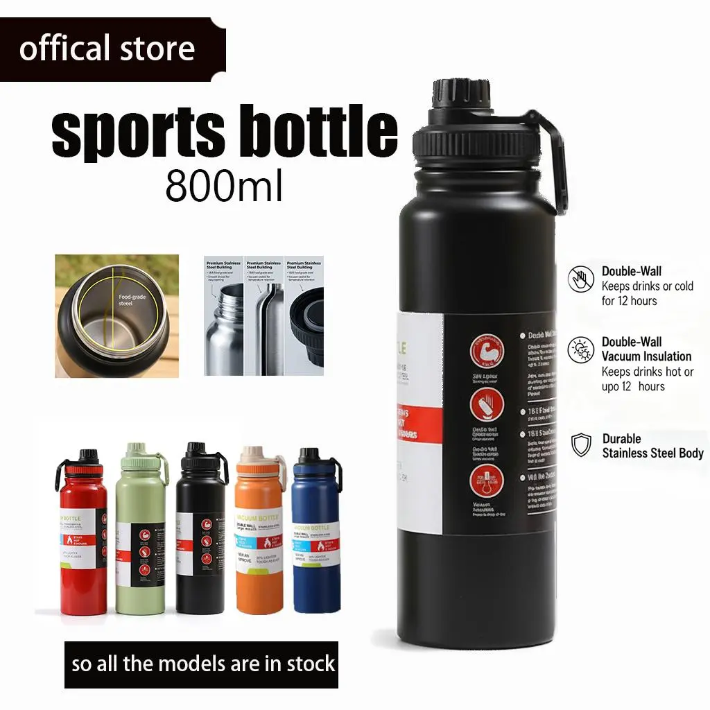 27oz stainless steel vacuum insulated water bottle also doubles as a coffee  mug, making it a