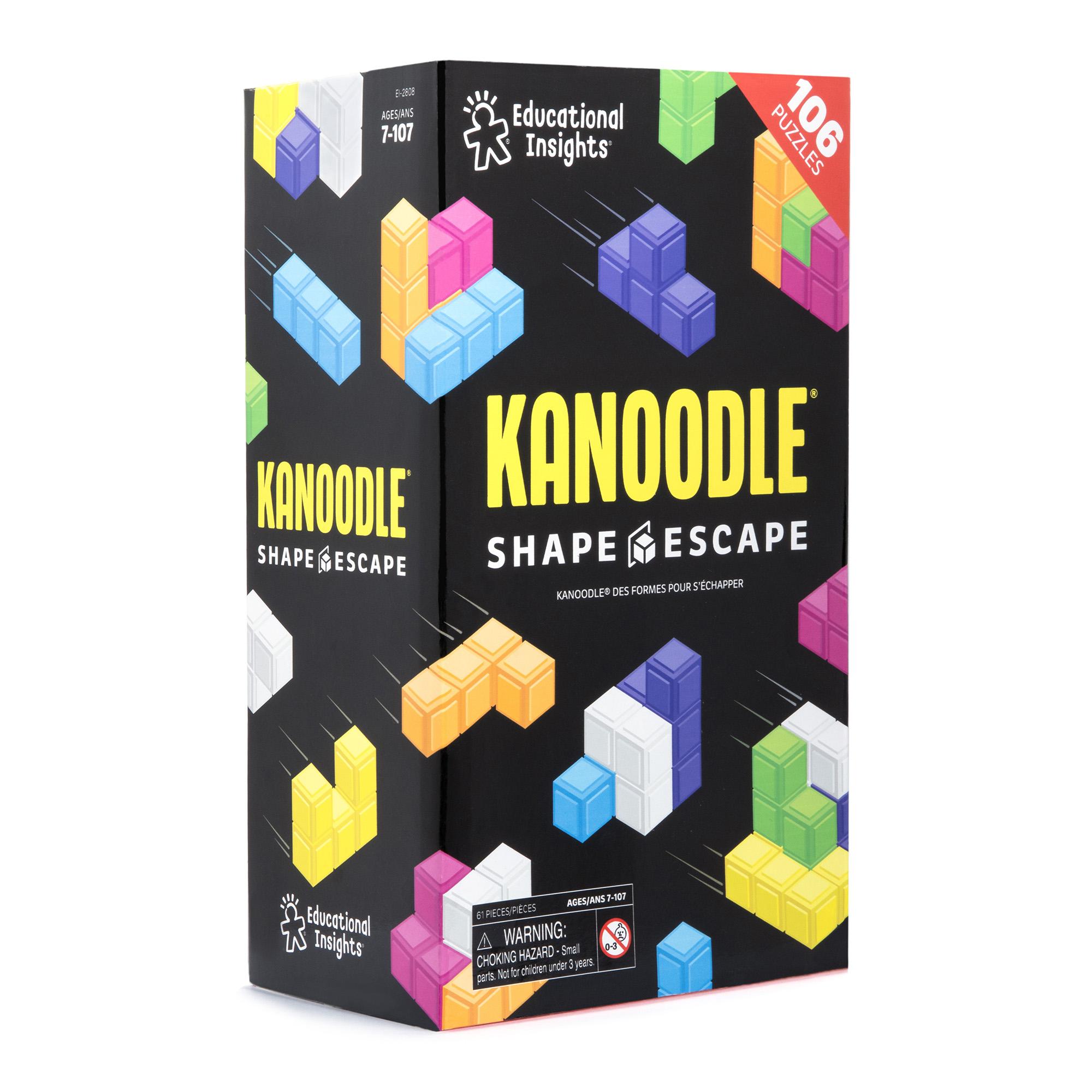 Educational Insights Kanoodle Game & Ultimate Champion – Kanoodle Shape Escape Puzzle Game – Kanoodle Fan Edition – Brain-Boosting Puzzle Fun, 53 Challenge Cards, 7 Colorful Blocks, Screen-Free, Ages 7+
