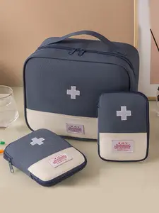 3pcs  Medical bag portable small medicine bag storage, medical emergency kit zipper closure, Emergency Supplies, fashionable and casual, simple and suitable for family, daily business travel, lightweight medical storage bag