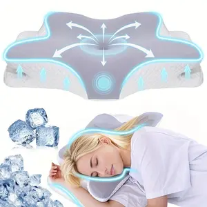 Memory Foam Butterfly Shape Pillow, 1 Count Sleep Neck Pillow with Pillowcase, Machine Washable Pillowcase, Bedding Supplies for Home & Travel