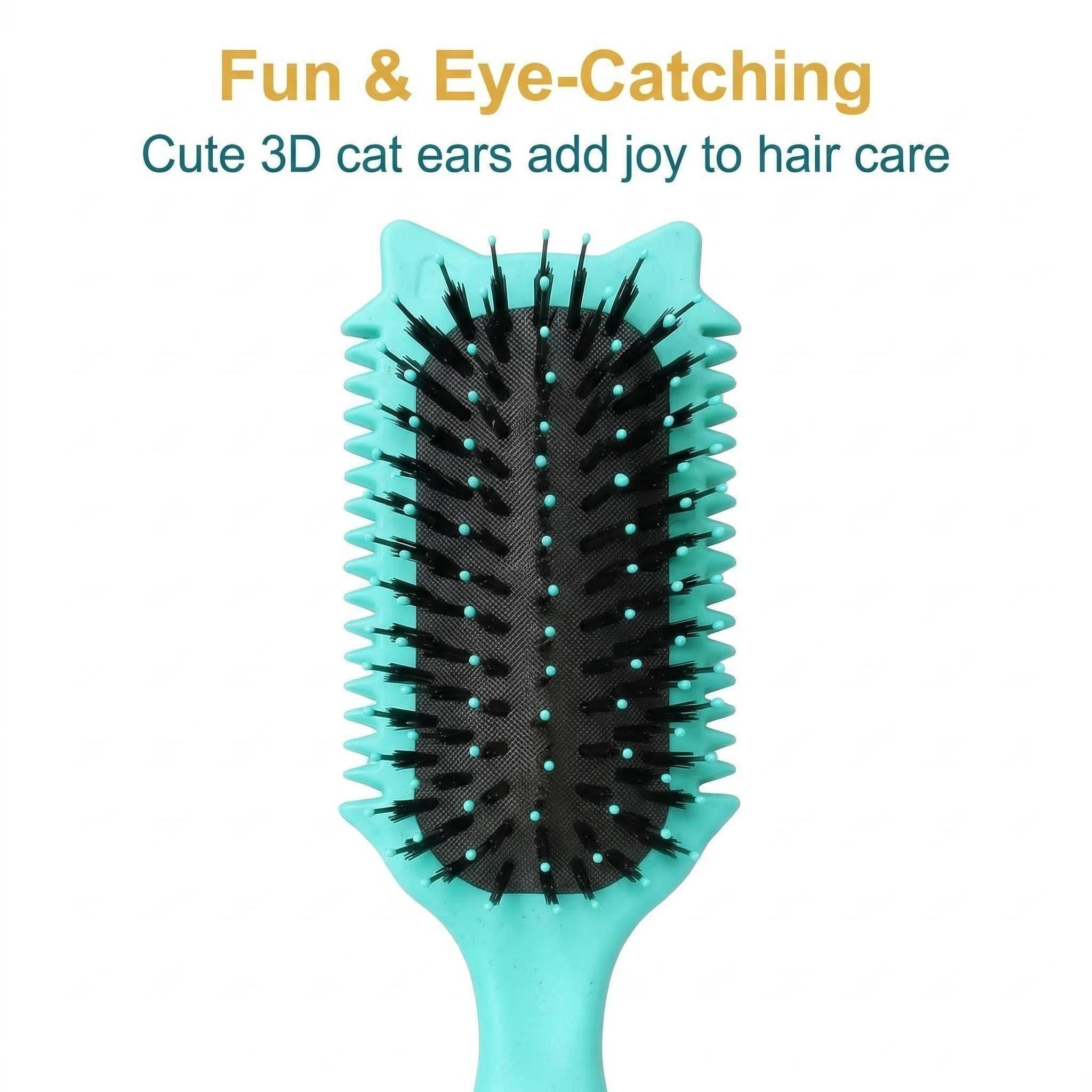 Upgraded Curl Defining Comb – Adorable Cat Ear Design, Wide Tooth Detangling Comb for Curly, Wavy & Coily Hair | Anti-Frizz, No-Pull Styling Tool for Men & Women, Perfect for Daily Use, Travel & Natural Hair Care