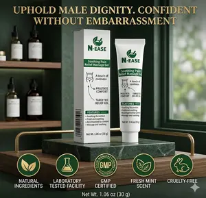 N-EASE Men's Intimate Natural Soothing Gel - Relieves Urgent Discomfort, Delivers Gentle Care