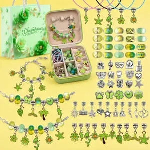 2026New Limited Spring DIY Jewelry Making Kit Charms Bracelets for Women & Necklaces 68Pcs Beads Pendants Kits Making Supplies Set Beading & Jewelry Making Craft Unique Design Special with Gift Box for Birthday Spring Holiday Gifts for Girlfriend