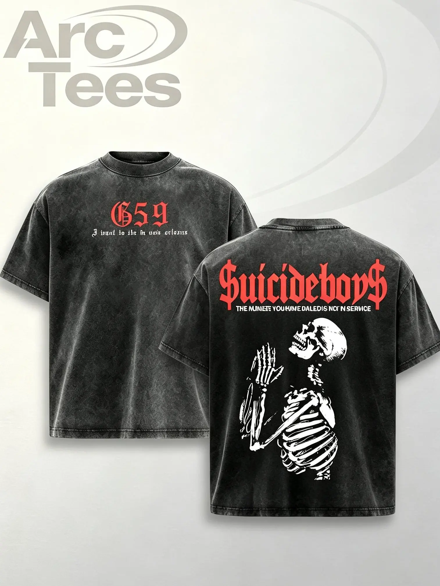 [ArcT] Retro 90s Suicideboys The Number You Have Dialed is Not in Service Two Sided T-Shirt, Vintage Pop Music Graphic, Oversized Heavyweight Tee for Men Women, Old School Hip Hop Apparel, Nostalgic Concert Fan Gift