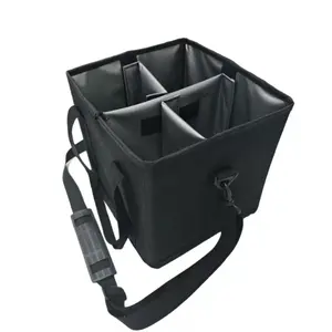 Portable Waterproof Daily Drink Storage Tote Bag, 4‑Compartment Oxford Carrier with Removable Divider, Anti‑Spill Cup Organizer, Ideal for Urban Workers, School‑Goers for Office, School & Casual Daily Outings